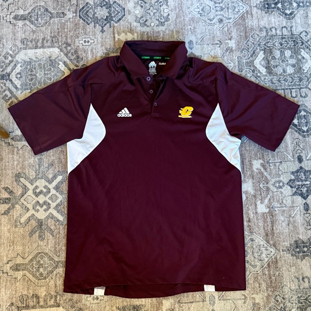Adidas Climalite Maroon Shirt - Central Michigan University